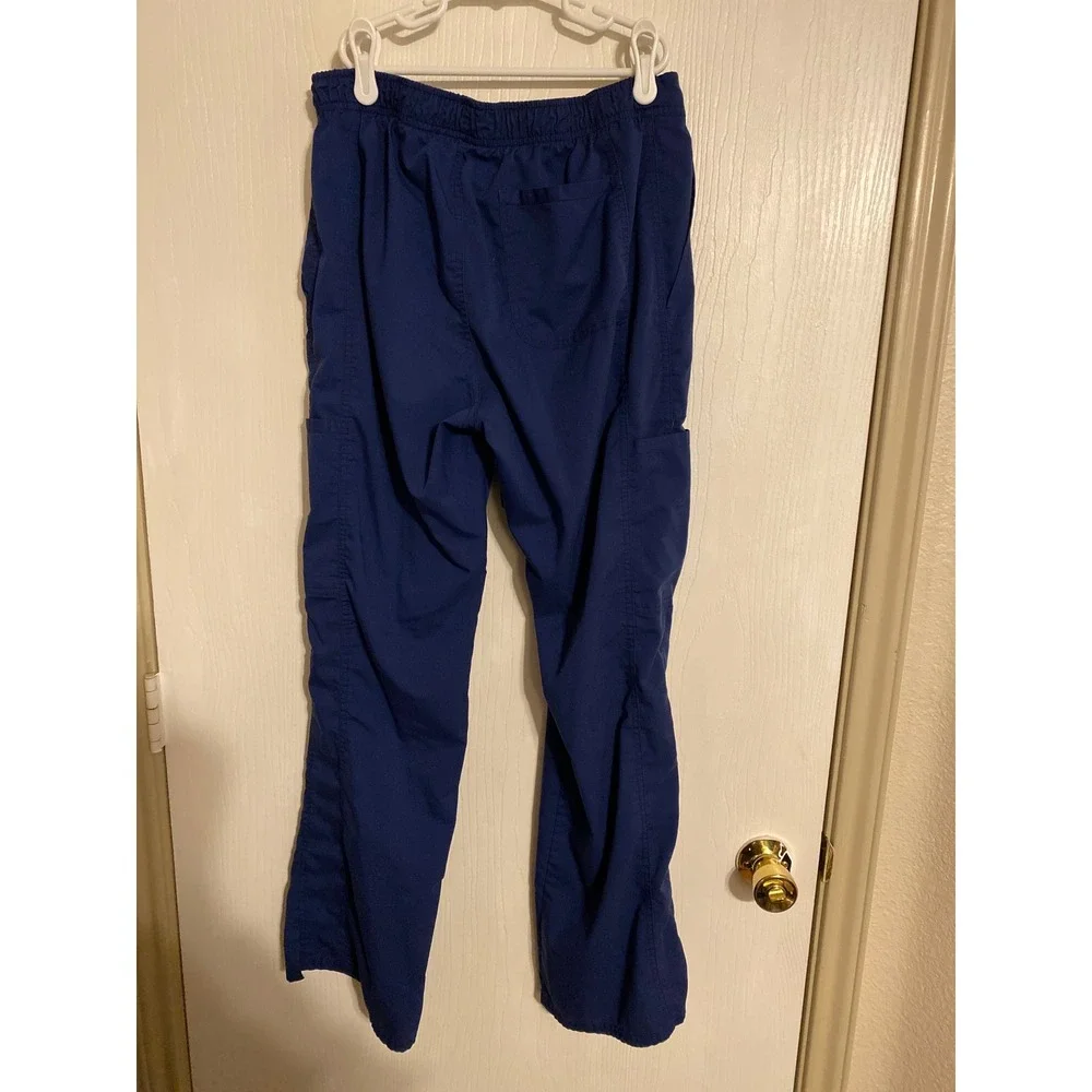 Cherokee Workwear Navy Blue Scrub Pants Cargo Drawstring WW120 Mens Medium 0185